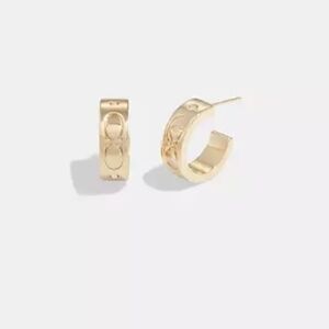 Coach Signature Huggie Earrings